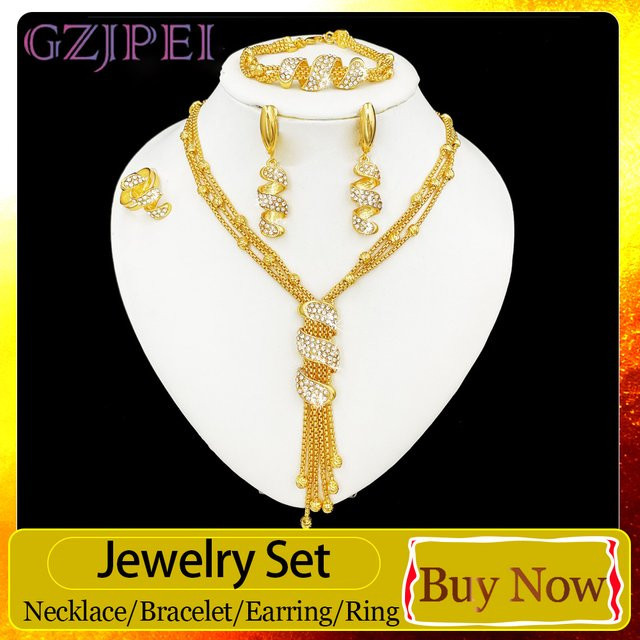 GZJPEI Schmuckset, Goldfarben, Quasten, Damen - Bild 1
