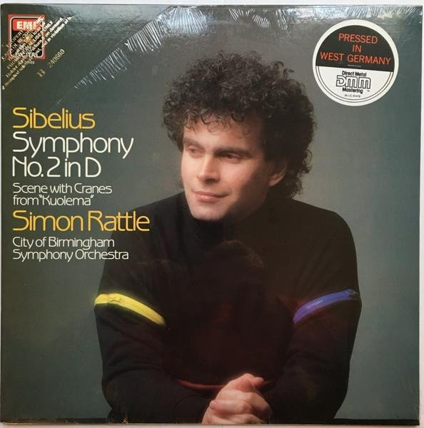 Jean Sibelius Symphonie Nr. 2 In D - Sir Simon Rattle, Angel Records, LP Schallplatte, Schwarz, Klassik - Bild 1
