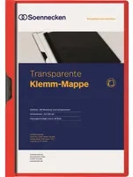 Soennecken Klemmmappe DIN A4 aus Kunststoff und Metall in Schwarz und Transparent - Bild 1