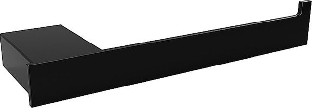 Brillantbad BERO Papierrollenhalter mit Deckel aus Metall in Schwarz, Wandmontage, B/H/T: 13,0 x 9,5 x 9,0 cm - Bild 1