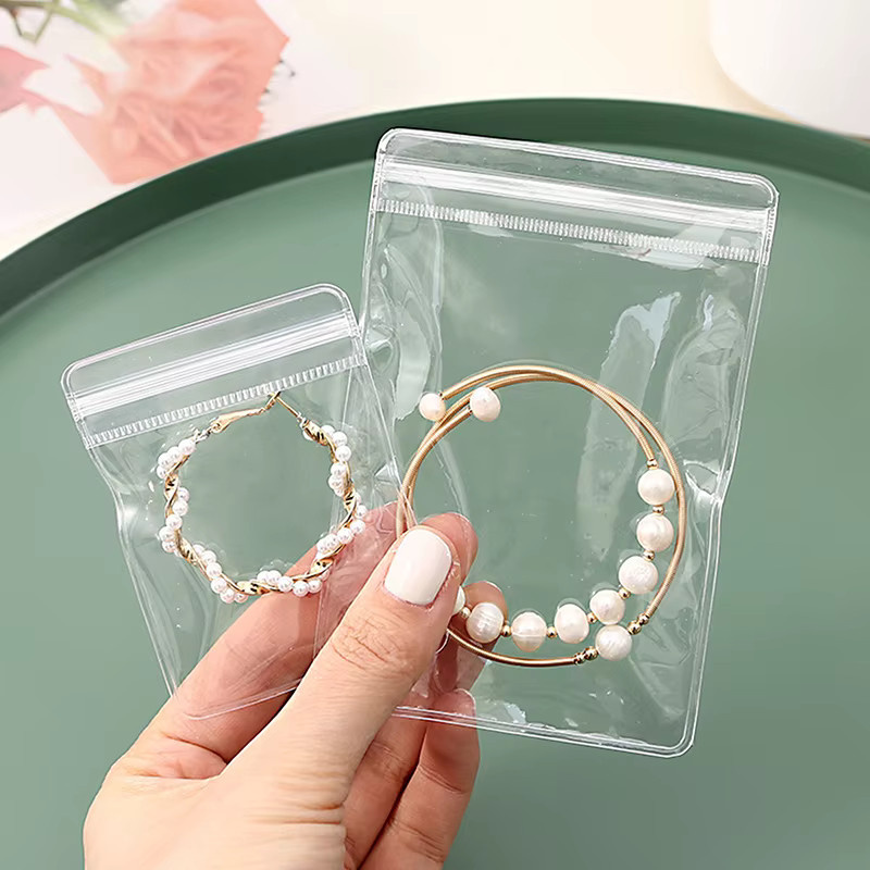 10 Stück JETTING transparente Kunststoff-Zip-Beutel aus PVC zur Aufbewahrung von Schmuck wie Ringen und Ohrringen - Bild 4