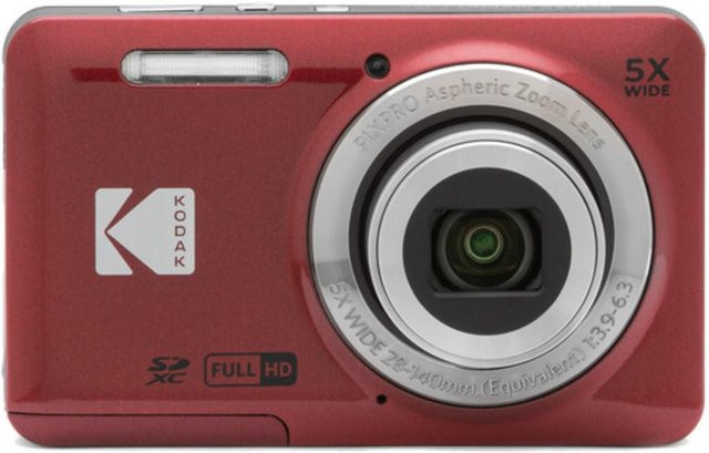 Kodak PIXPRO FZ55 Kompaktkamera in Rot mit 16 Megapixel und 5-fach optischem Zoom - Bild 1