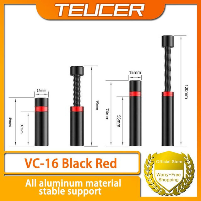 TEUCER VC-16 Grafikkarten-Stützrahmen aus Aluminium in Schwarz für PC-Gehäuse zur vertikalen GPU-Fixierung - Bild 1