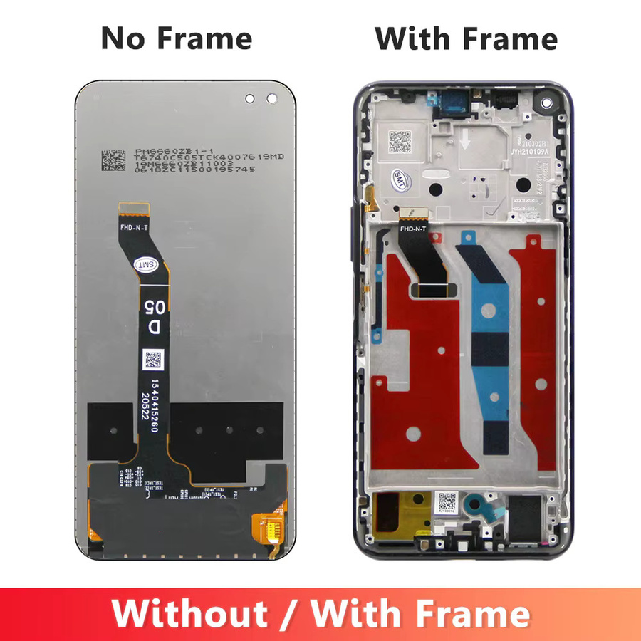 Honor 50 Lite LCD-Bildschirm mit Frame und Touch-Digitizer in Schwarz (Modell NTN-L22L NTN-LX1) - Bild 1