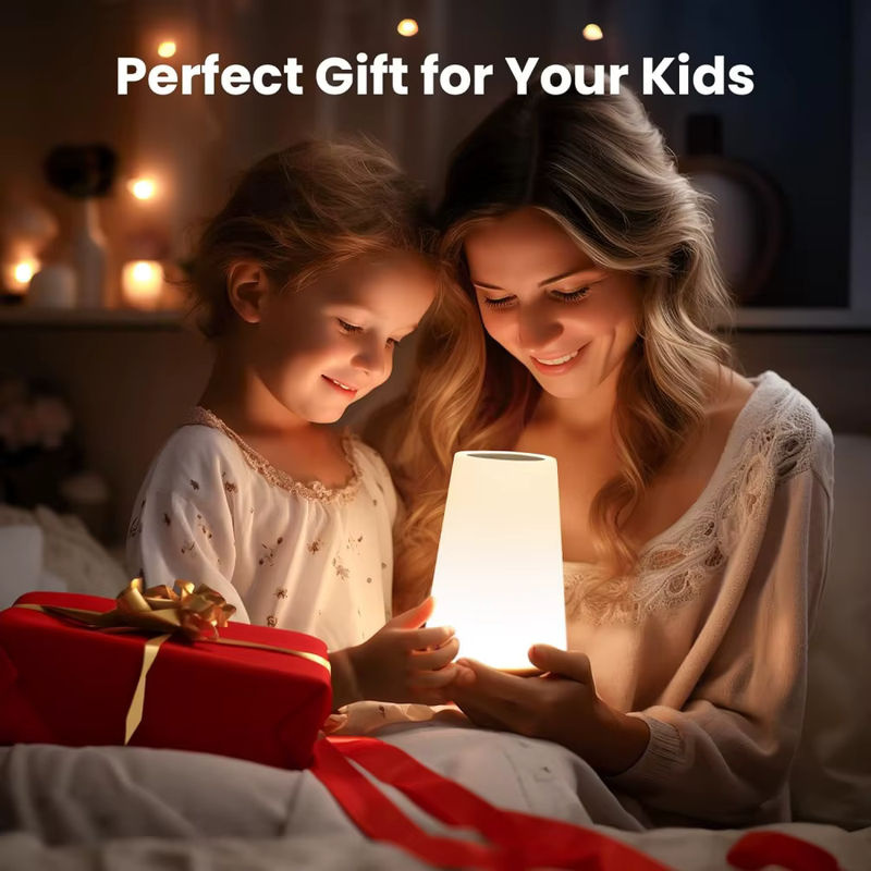 Dimmbare USB-wiederaufladbare LED-Touch-Nachtlampe mit 13 RGB-Farben für Kinder und Schlafzimmer, Multicolor - Bild 6