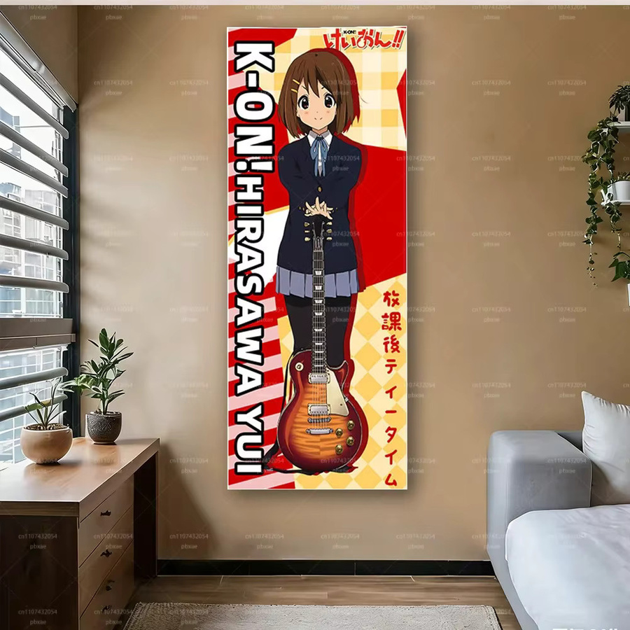 K-On! Anime Türvorhang mit niedlichem Schulmädchen-Band-Motiv, Wandbehang für dein Teenager-Schlafzimmer oder Wohnheim, Mehrfarbig, Breite: 40 cm, Höhe: 150 cm - Bild 2