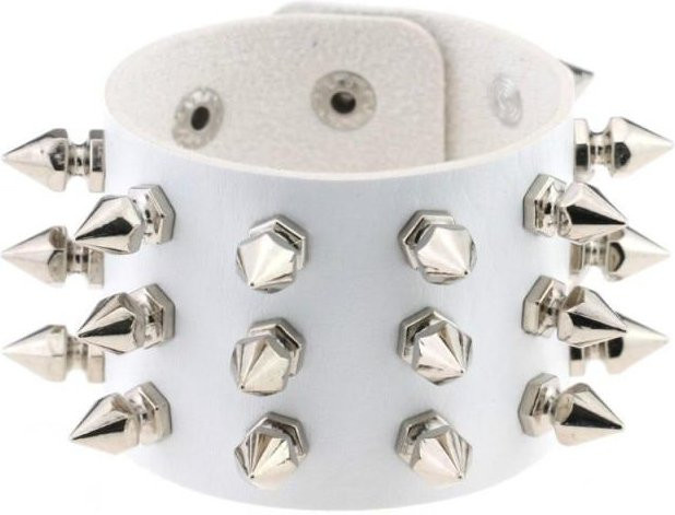Armband Manschette, Leder, Schwarz, Eisenlegierung, Unisex - Bild 1
