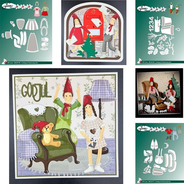 Metall-Schneidrahmen-Stanzform Santa Adventslys Puppet und Hut für DIY-Bastelarbeiten und Papiergestaltung - Bild 1