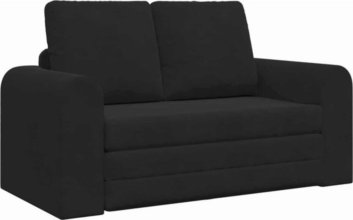 Schlafsofa Klappsofa von vidaXL in Schwarz aus Samt, Modern und Minimalistisch, B/T/H: 148 x 71 x 83 cm - Bild 1