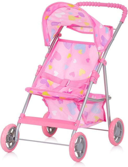 Chipolino Puppenwagen Alice in Rosa mit verstellbarem Sonnendach und klappbarem Aufbewahrungskorb - Bild 1