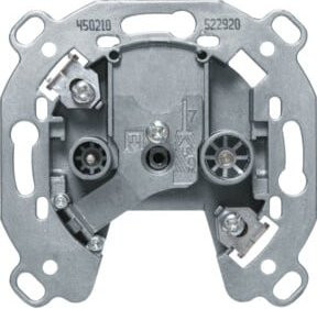 Berker Antennen-Steckdose 2Loch Einzeldose in Silber 450210 - Bild 1