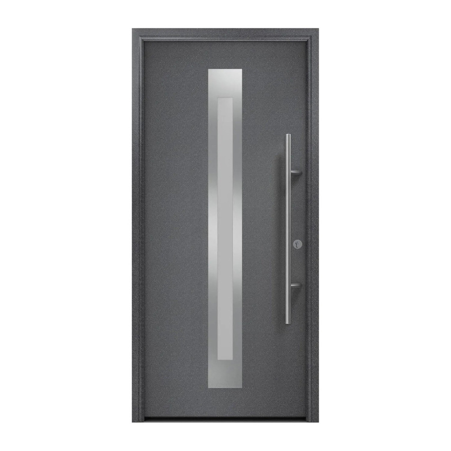EcoStar Haustür Isopro Secur IPS 770S mit Glaseinsatz Anthrazitmetallic B: 110 cm, H: 210 cm, DIN Rechts - Bild 2
