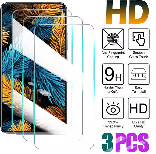 3er-Pack Displayschutzfolie aus gehärtetem Glas für Samsung Galaxy M02 M02S M04 M05 F02S F04 F05 A01 A02 A02S A03 A03S A04 A04E A04S A05, transparent - Bild 1
