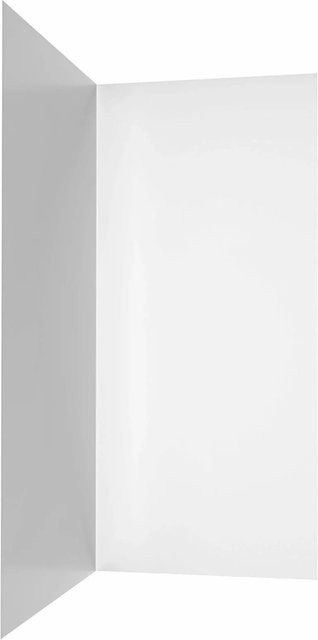 Duschparadies Duschrückwand Wandverkleidung als Fliesenersatz aus Aluverbundplatte in Matt Weiß, B/T/H: 120 x 80 x 210 cm - Bild 1