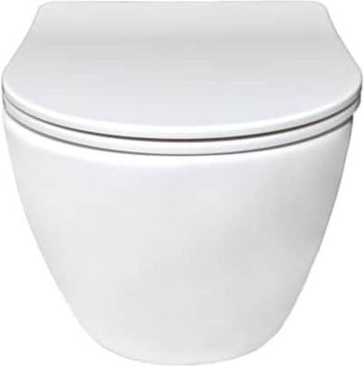 sanicomfort Hänge-WC Set Aliki Wand-WC aus Sanitärkeramik in Weiß mit spülrandlosem Tiefspüler und Soft-Close WC-Sitz - Bild 1