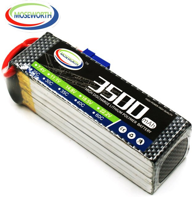 MOSEWORTH LiPo Akku 3500mAh für RC Flugzeuge und Drohnen mit verschiedenen Spannungen und Entladeraten - Bild 1