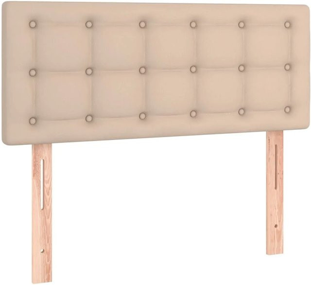 vidaXL Kopfteil Polsterteil in Cappuccino-Braun aus Kunstleder und Lärchenholz, B: 90 cm, H: 78-88 cm, T: 5 cm - Bild 1