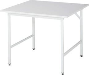 Rau ESD-Arbeitstisch Jerry höhenverstellbar, Farbe: grau/weiß, B/T/H: 100 x 100 x 80-85 cm - Bild 1
