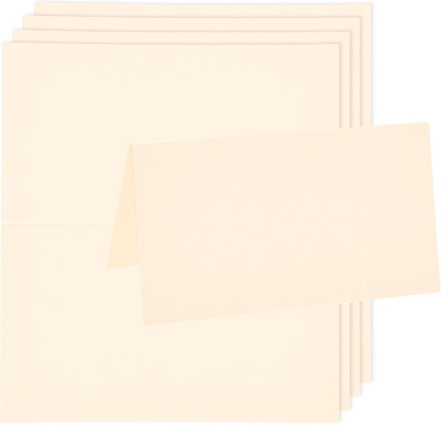 Rico Design Paper Poetry Luxury Tischkarten Creme aus Papier B: 10,0 cm, H: 5,0 cm, T: 5,0 cm - Bild 1
