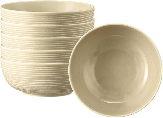 Seltmann Weiden Terra Foodbowl Müsli- und Frühstücksschale aus Keramik, 6er Set, Beige/Braun, Durchmesser: 20,4 cm - Bild 1