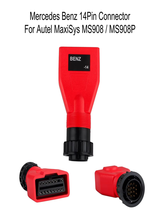 Autel 14Pin Stecker für Mercedes Benz kompatibel mit MaxiSys MS908 und MS908P in Rot - Bild 6