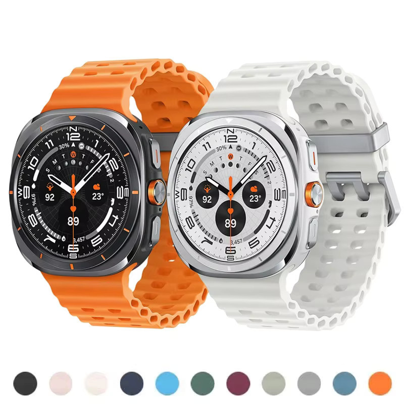 RWBANDS Uhrenarmband Samsung Galaxy Watch Ultra, Gummi, Orange - Bild 1