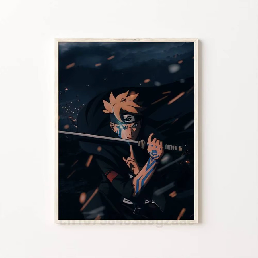 Vintage Anime Wandkunst Poster Boruto Uzumaki aus Papier, Mehrfarbig, 15 x 15 cm - Bild 7