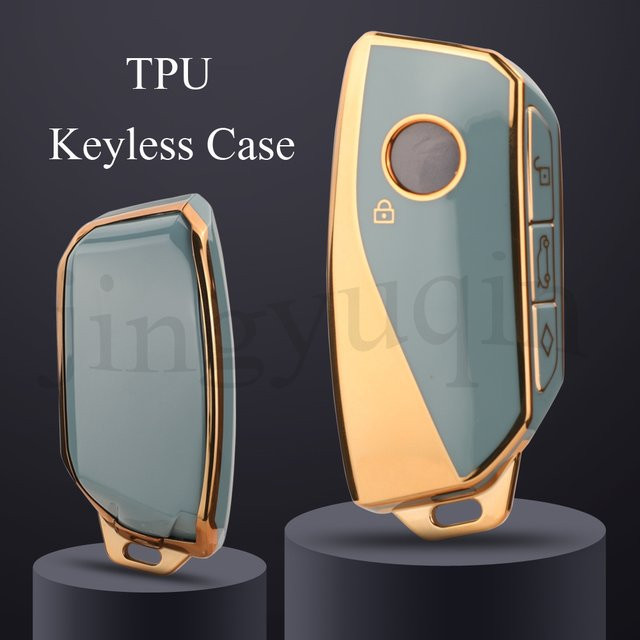 jingyuqin TPU Auto Klappschlüsselhülle für BMW I7 X7 G07 LCI IX I20 X1 U11 7er Serie G70 G09 XM U06 G81 in Weiß - Bild 1