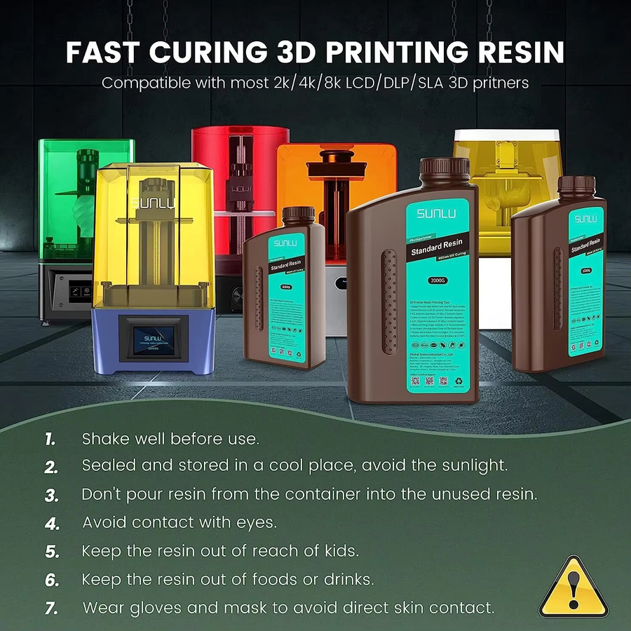 SUNLU Standard lichtempfindliches Resin für den 3D-Druck in Grau und Multicolour - Bild 4