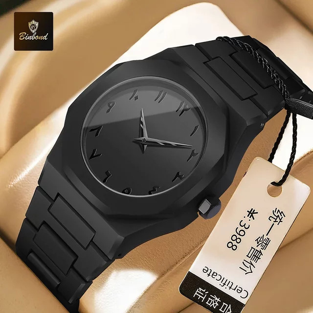 BINBOND Digitaluhr, Quarz, Kunststoff, Schwarz, Herren - Bild 1
