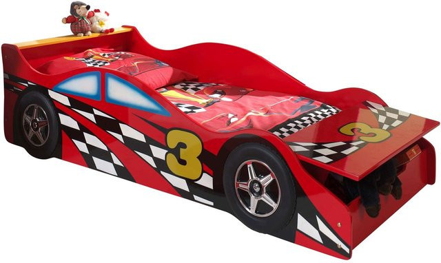 VIPACK Autobett Race Car für Kinder in Rot, B/T/H: 140 x 70 x 78 cm - Bild 1