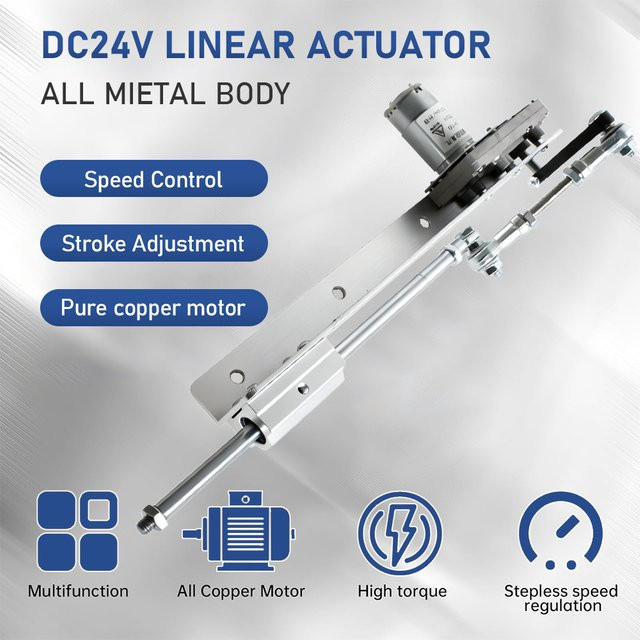 Linearer Hubmotor Tungfull Silber 6-20cm Elektrischer Schub- und Zugmotor 12V/24V für DIY-Projekte und industrielle Anwendungen - Bild 1