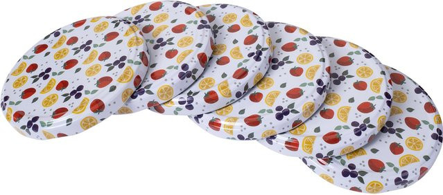 Dr. Oetker Twist-off Deckel-Set Liebvoll hausgemacht Obst, Multicolor, 6 Stück - Bild 1