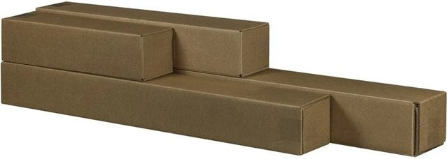 PROREGAL Teleskopierbare Versandbox aus Wellpappe, Braun, B/T/H: 63,0 x 10,5 x 10,5 cm, bis 1600 mm erweiterbar - Bild 1
