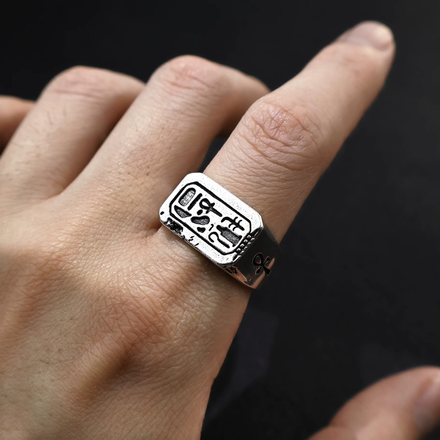 LENNIK Ring, versilbertes Kupfer, Herren, verstellbar - Bild 4