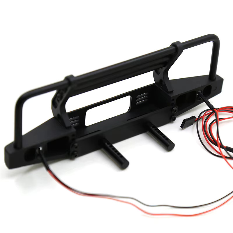 Axial Verstellbare Metall-Frontstoßstange für 1/10 RC Crawler Car, mit LED-Licht, Upgrade-Teil - Bild 4