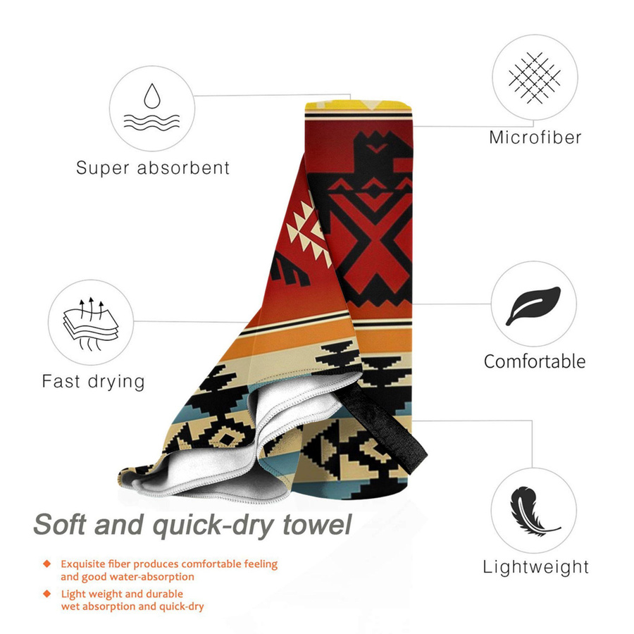 Strandtuch Thunderbird Native American Muster von JMG Household Supplies, Mikrofaser, Multicolor, B: 70 cm, L: 140 cm - Bild 2
