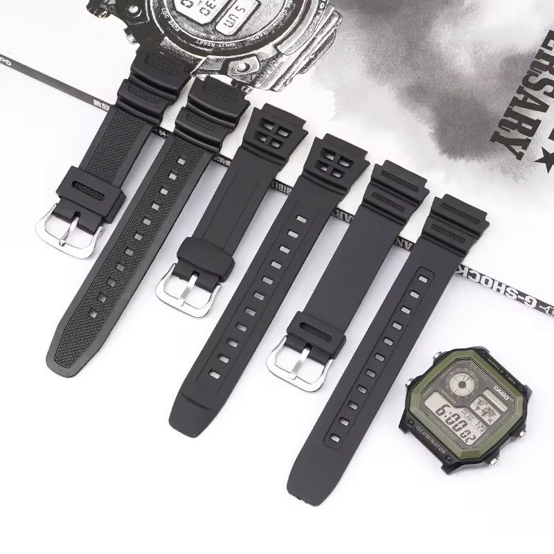 olevo Uhrenarmband Silikon, Schwarz, 18 mm, Unisex - Bild 2