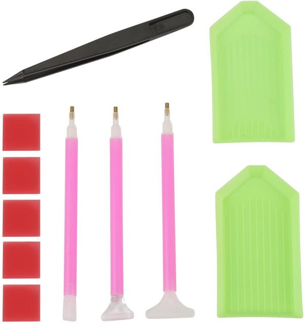 Neoglint Stickstift für DIY Diamantmalerei und Kreuzstich Zubehör Set in Grün - Bild 1