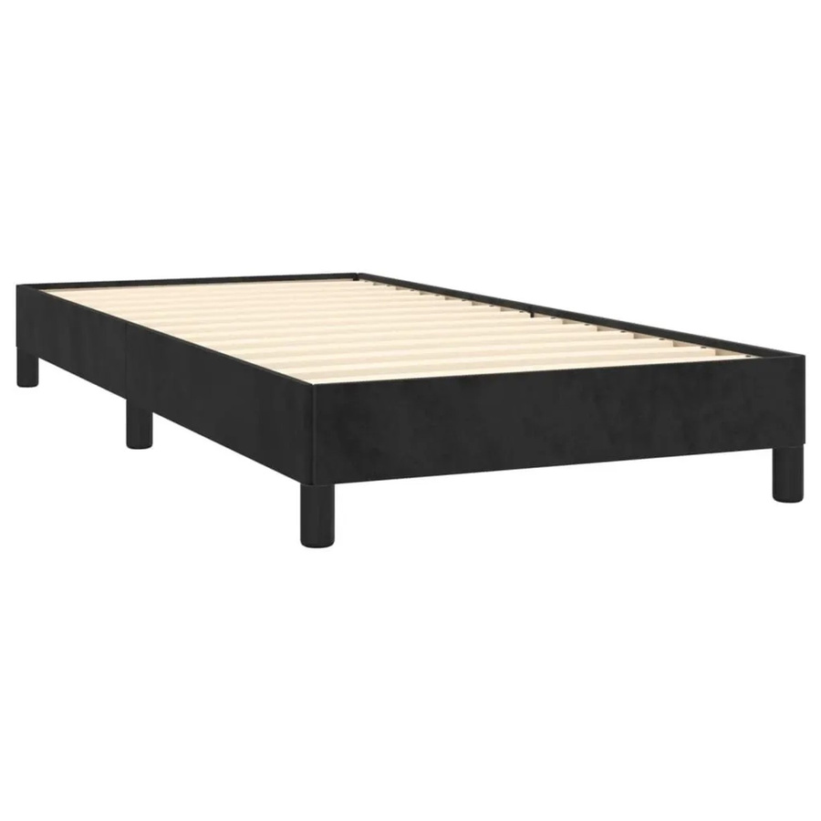 vidaXL Bettgestell gepolstert in Schwarz aus Samt, B/T/H: 90 x 200 x 103 cm - Bild 2