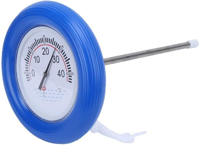 Shoemst Schwimmbadthermometer in Weiß für Außen- und Innenpools sowie Spas mit rundem Kopf - Bild 1
