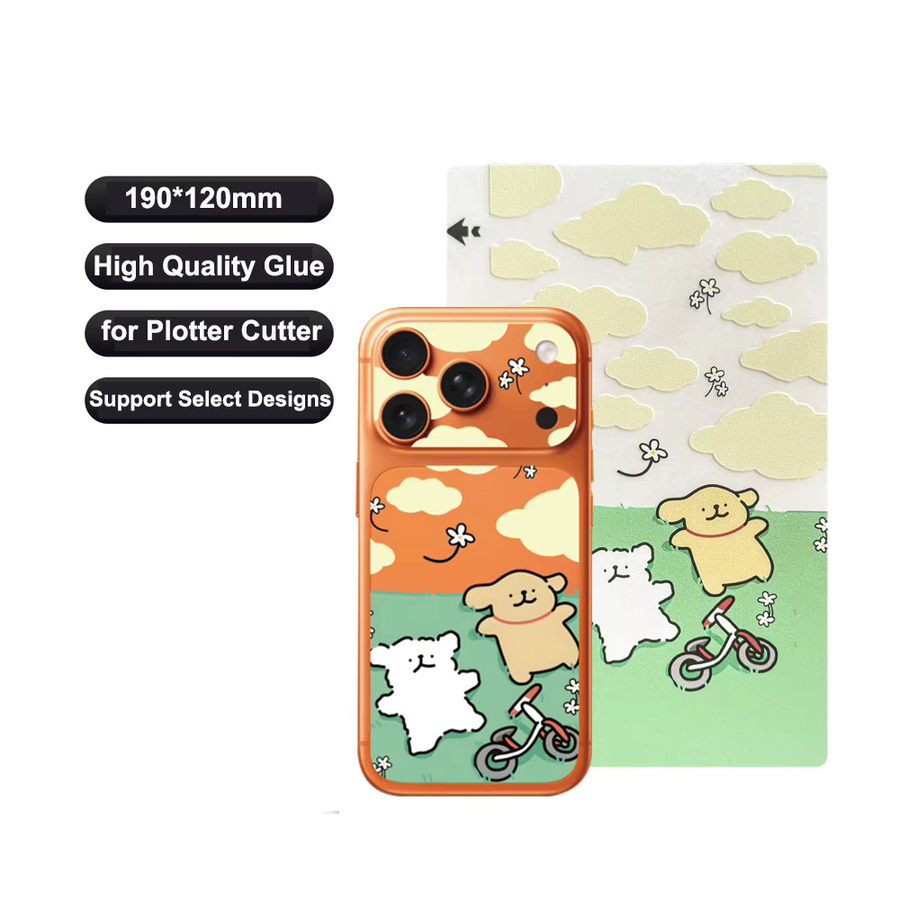 VORMIR Transparente Leder-Telefon-Haut zum Plotten für Rückseiten-Abdeckung, B: 19,0 cm, H: 12,0 cm - Bild 1