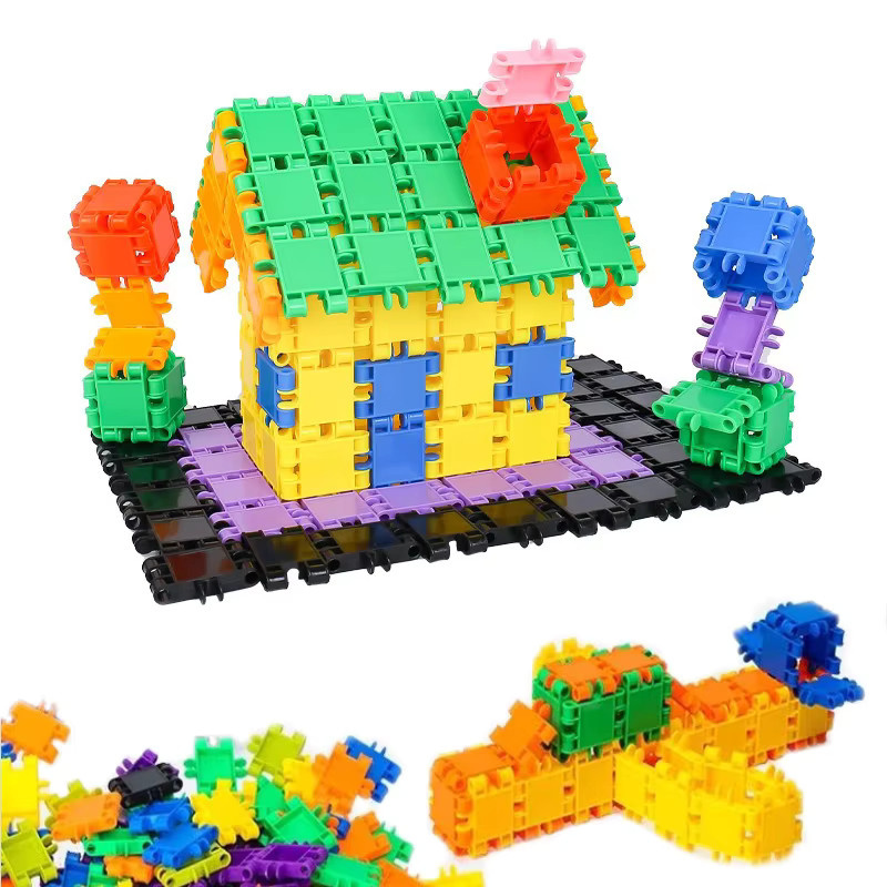 LEQU Konstruktionsbausteine, Bunt / Mehrfarbig, 100-teiliges Set - Bild 1