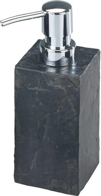 Wenko Seifenspender Slate Rock aus Polyresin in Anthrazit/Schwarz/Grau - Bild 1