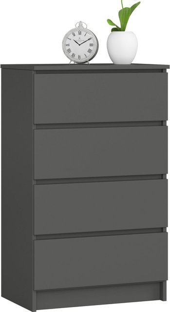AKORD K60 Kommode in Graphite Grau Matt mit 4 Schubladen, B/T/H: 60 x 40 x 99 cm - Bild 1