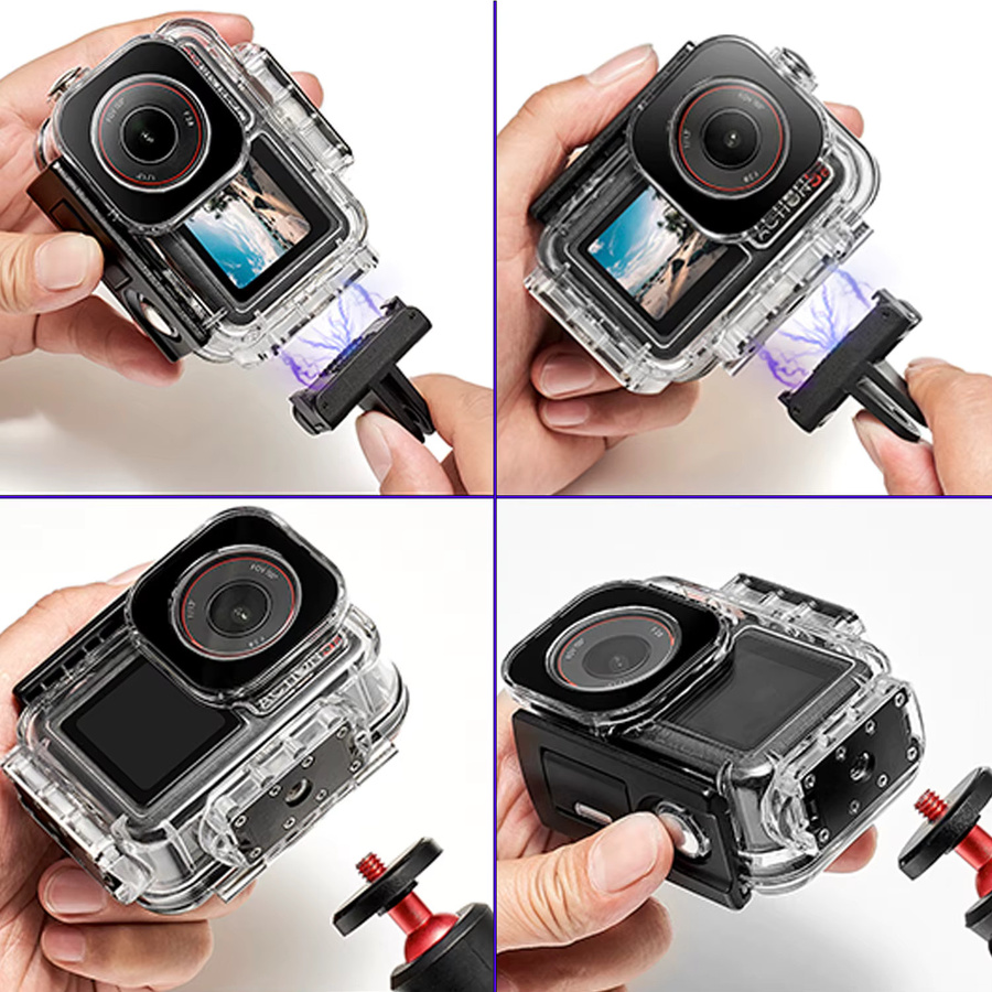 DJI Action 6 Magnetisches Wasserdichtes Unterwasser-Tauchgehäuse Schutzhülle in Transparent - Bild 4