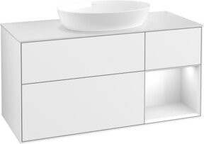 V&B Waschtischunterschrank Finion in Weiß lackiert, Breite: 120 cm, Tiefe: 50,1 cm, Höhe: 50,1 cm - Bild 1