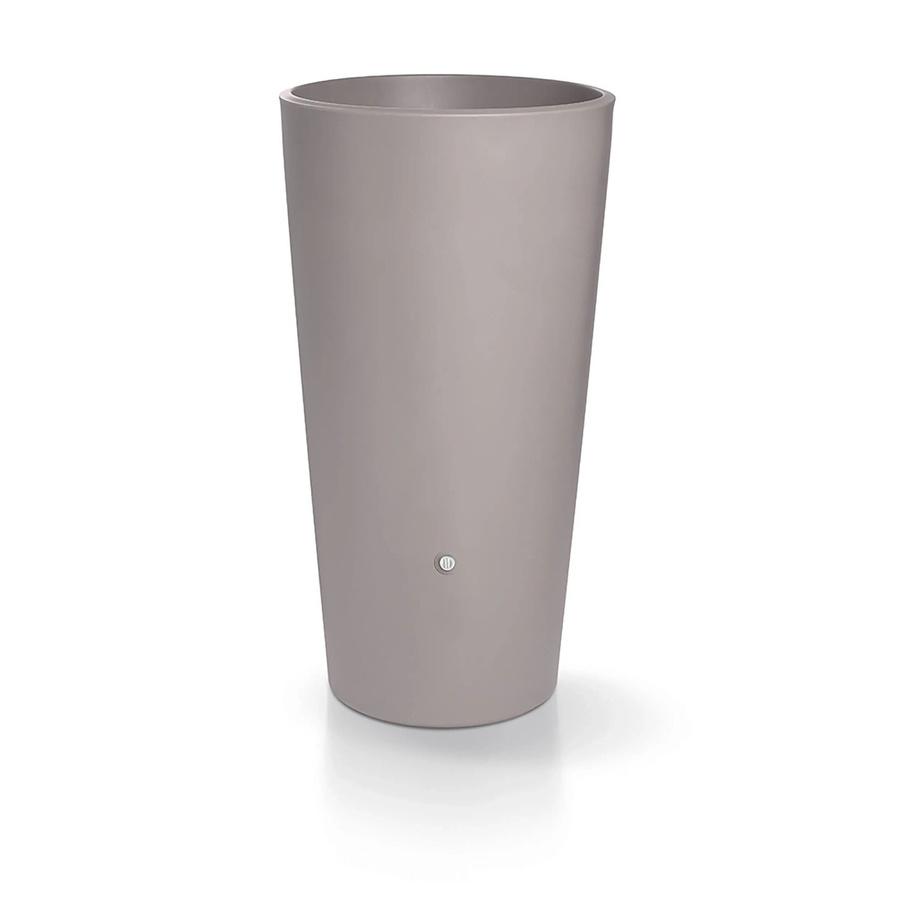 ARVES Regentonne Rainbowl Flower Regenspeicher aus Kunststoff mit integrierter Pflanzenkammer, 150 l, Taupe-Braun - Bild 2