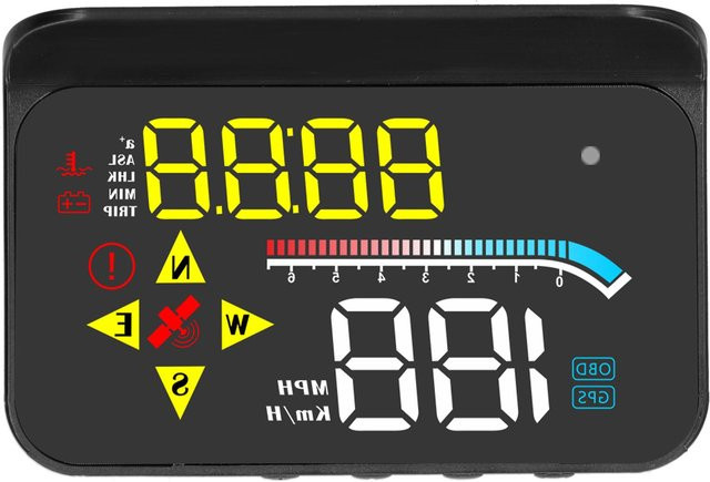 Neoglint Universal Auto OBD2 und GPS HUD Display Digitaler Geschwindigkeits Projektor in Schwarz - Bild 1