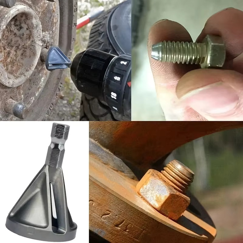Einteiliges Anfaswerkzeug in Silber zum Entgraten von Metall und für Schleifwinkel-Trimmungen - Bild 4
